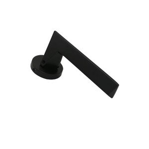 Poignée de porte fendue en aluminium gris et noir de luxe moderne avec trou pour cylindre de serrure pour accessoires de quincaillerie de porte en bois - Vente en gros - Product Image 3