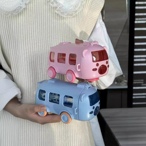 Yang Bus And Car Straw Cup For Children Reusable Portable Outdoor Water Bottle Travel Gift - Product Image 1