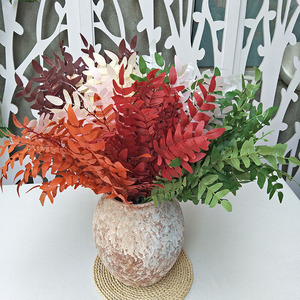Rama <span class=keywords><strong>de</strong></span> Hojas <span class=keywords><strong>de</strong></span> Algarrobo <span class=keywords><strong>Secas</strong></span> Personalizadas <span class=keywords><strong>de</strong></span> 56 cm, Decoración <span class=keywords><strong>para</strong></span> el Hogar, Bodas, Halloween, Graduaciones, con Seda - Product Image 3