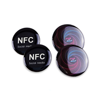 Etiquetas NFC de Epoxi con Logotipo Personalizado, Tarjeta Inteligente RFID, Adhesivo Anti-Metal para Teléfono, Resistente al Agua, Tarjeta de Visita, Código QR para Redes Sociales