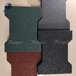 Pavés durables de brique en caoutchouc d'os de chien pour les stalles stables de plancher de cheval étables passerelles de grange antidérapantes absorbant les chocs qui respecte l'environnement - Product Image 3