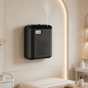 เครื่องกระจายกลิ่นหอมแบบติดผนังไร้น้ำ ควบคุมผ่านแอพ WiFi เงียบ ใช้ระบบพ่นละอองเย็น เหมาะสำหรับใช้ในเชิงพาณิชย์ เช่น โรงแรม สำนักงาน ล็อบบี้ - Product Image 1