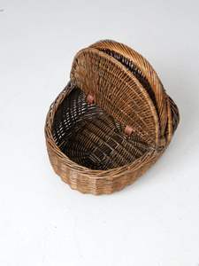 JY -- Toy Wintop Wicker Strong Natural House Person Peter Play Bag Takeout Purple Set Bastón portátil Mini cesta de picnic - Product Image 6