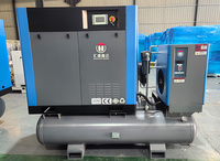 Compresseur d'air à bas prix 5 kW, compresseur à vis VSD 200 L avec réservoir et sécheur