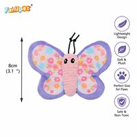 Jouet en peluche pour chaton Famipet, nouveau design papillon coloré, doux et froissé, avec herbe à chat