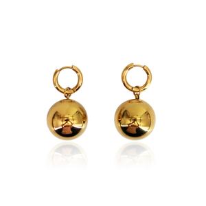 Pendientes de Bola con Cuentas Personalizados, de Acero Inoxidable, Resistentes al Agua, con Baño de Oro de 18K PVD, Diseño de Moda, Alta Calidad, Venta al Por Mayor - Product Image 1