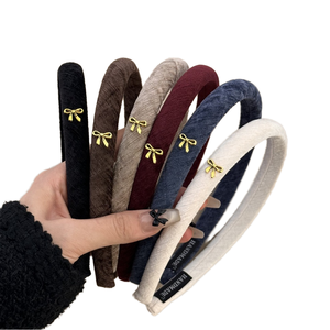 إكسسوارات شعر صغيرة على الطراز الكوري للخريف والشتاء عالية الشكل مخملية ضيقة وبسيطة ومتعدد الاستخدامات موديل جديد - Product Image 1