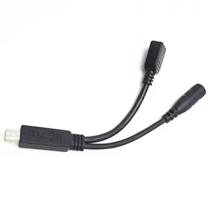 Formtyp 2 in1 Mini USB 10-poliger Stecker auf Mini USB 5-polige Buchse mit 3,5mm 3-poliger Stereo buchse Buchse Audio Splitter Y-Kabel