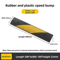 Ralentisseur en caoutchouc durable, anti-dérapant, bloquant l'eau, pour la sécurité routière, rampe épaisse pour parking, séparateur de voie micro-routière pour véhicules