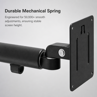 Nouveau support d'écran inclinable et pivotant à 360°, réglable, ergonomique, hauteur réglable de 300 mm, capacité de 2 à 10 kg, compatible VESA 75x75 100x100, pour écrans de 17 à 32 pouces