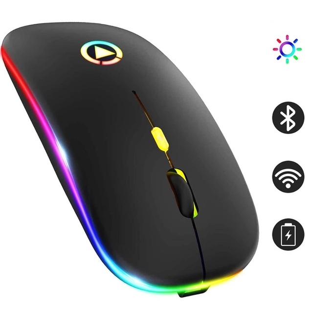 Rechargeable Wireless Gaming Mouse LED Backlight Mouse 2.4Ghz USB Computer Game Mice Ergonomic Mouse for Laptop PC Gamer