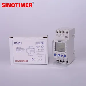 Minuteur intelligent TM612-2 à 2 canaux avec écran LCD, programmable 7 jours, horloge 24h, sorties 220V AC, pour rail DIN Z14 - Product Image 2