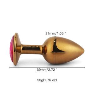 卸売バットプラグ下着ゴールドアナルバットプラグジュエルバットプラグ付き - Product Image 6