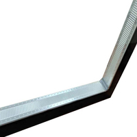 Barra espaciadora de aluminio soldada de alta resistencia y duradera para vidrio aislante en puertas y ventanas plegables verticales