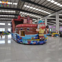 Château gonflable thème pirate en PVC avec toboggan, pour intérieur et extérieur, aire de jeux publique éducative, école et résidence