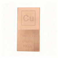 Barre de cuivre pur à 99,9 % de 1 kg pour collection et investissement