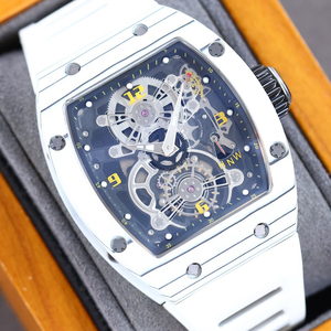 Reloj Automático de Lujo 1701 con Esfera Esqueleto, Caja Blanca Acolchada, Correa de Goma, Movimiento Mecánico, Reloj de Pulsera de Alta Gama, Mejor Venta 2026 - Product Image 2