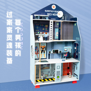 เด็กเล่นบ้านพร้อมของเล่นไม้ บ้านตุ๊กตาไม้เด็กชายและเด็กหญิง - Product Image 1