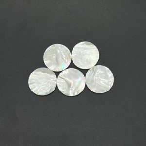Tùy chỉnh B lớp 30*2.2mm trắng tự nhiên mẹ của ngọc trai tấm tròn đôi phẳng Phụ kiện cho đồ trang sức vỏ đá quý hạt lỏng - Product Image 3