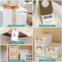 Rollo de Etiquetas Térmicas Directas Blancas de 2"x1", Autoadhesivas, Impermeables, para Códigos de Barras, Códigos QR, Precios, Almacenamiento, Organización, Etiquetas para Frascos