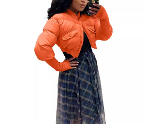 Y2k Mới Thời Trang Mùa Đông Ánh Sáng Cắt Bông Xuống Áo Phụ Nữ Thời Trang Phố Biểu Tượng Tùy Chỉnh Đồng Bằng Trống Nóc Áo Khoác - Product Image 6