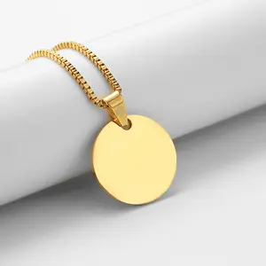 Logo kustom sublimasi bentuk Oval jimat lingkaran baja nirkarat perak kosong kerajinan logam kustom tag anjing dengan angka - Product Image 1