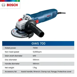 Meuleuse d'angle <span class=keywords><strong>Bosch</strong></span> GWS 700 filaire 110/220V, machine de polissage et de découpe, 12000 tr/min, disques de 100 mm, machine de meulage électrique, outils électriques - Product Image 6