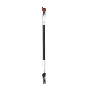 Brosse à sourcils portable à double usage avec manche en plastique tête plate biseautée/conception en spirale pour l'application de mascara crayon à sourcils - Product Image 5