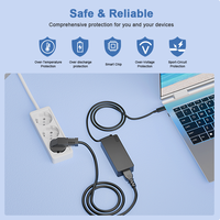 Chargeur pour ordinateur portable HP 65 W, adaptateur secteur USB-C, chargeur universel pour bureau, domicile et voyages