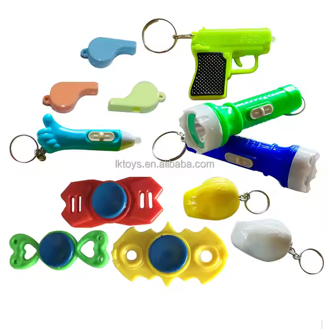 Mini Pretend Play Toy Keychain Collection Kids Small Role Play Flashlight Whistle Toys Cute Accessories Children Plastic Unisex
