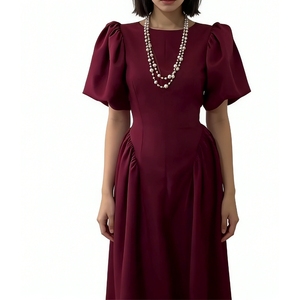 Women's Short Sleeve Elegant Maxi Dress - <b>Tie</b> <b>Back</b> Loose Casual Dresses Fashion - Product Image 2