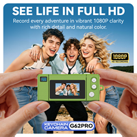 G62Pro Anahtarlık Kamera 1080P HD Küçük Başparmak Kamerası 21 Filtre 0.97 İnç Döndürülebilir Ekran Mini Dijital Kamera