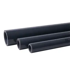 Pasokan pasokan air industri kimia 1/2 "1 inci 8 inci pipa Pvc hitam Pipa Plastik Industri Upvc