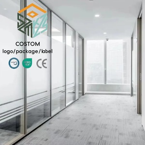 Cloison de séparation en verre trempé avec <span class=keywords><strong>cadre</strong></span> en alliage d'aluminium SZMK 2026 pour bureau et salle à manger, design moderne et simple, personnalisable, usage <span class=keywords><strong>commercial</strong></span> - Product Image 1