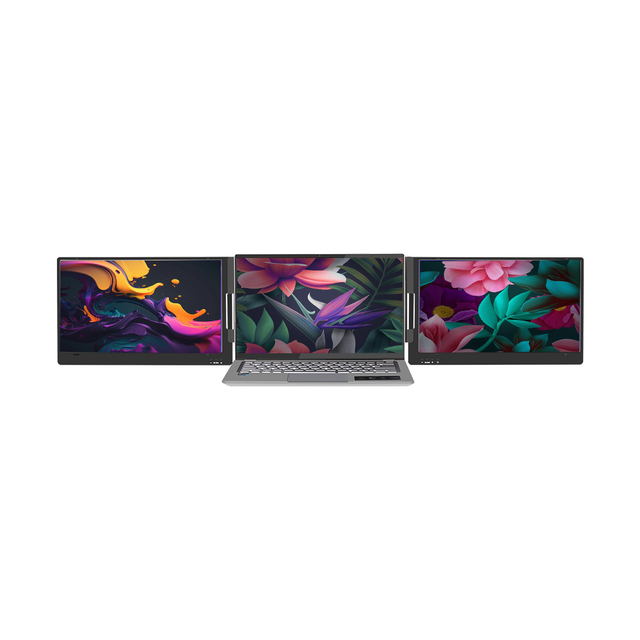 Triple Screen Extender for Trading Desks - 15.6" FHD IPS, Type-C, Multi-Window Financial Analysis