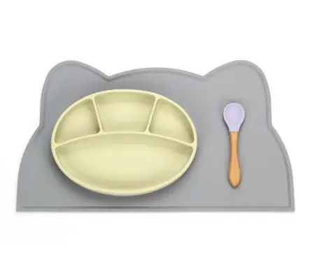 . Trẻ Em Của Placemat Dễ Thương Mèo Hình Dạng Có Thể Gập Lại Cấp Thực Phẩm Silicone Ăn Trưa Mat Non-Slip Không Thấm Nước Dầu Miễn Phí Rửa