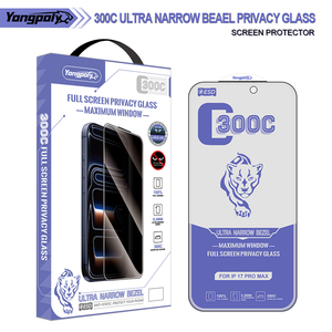 Protection d'écran anti-<span class=keywords><strong>espion</strong></span> 300C ultra-étroite en verre trempé pour iPhone 17, protection maximale anti-statique ESD - Product Image 1