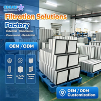Filter Hepa Lipat Dalam H14 Filtro De Aire Pabrik ODM Langsung H13 220 Pa Ruang Operasi ISO 9001 CE RoHS Proyek Media Udara