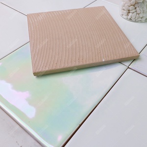 150x150mm Glossy Glazed Porcelain Square Gradient Iridescent Wall Tiles for Kitchen <strong>Bath</strong> Room Backsplash Wall <strong>Cladding</strong> - Product Image 4
