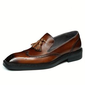 Zapatos de Cuero para Hombre de Alta Gama, Estilo Británico, Formales de Negocios, Negros, Casuales, con Aumento de Altura, de Piel Vacuna, Nuevos y de Lujo - Product Image 6