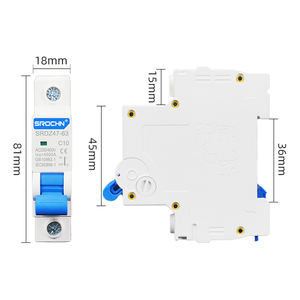 Горячая распродажа: Миниатюрный автоматический выключатель SROCHN 1P, 10А, AC230В/400В, медный, <span class=keywords><strong>1</strong></span>-полюсный, 6кА, с сертификатом CE - Product Image 4
