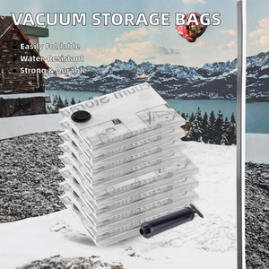 50*60cm noir PA en plastique étanche sacs de rangement Valve pliable sac scellé <span class=keywords><strong>sous</strong></span> <span class=keywords><strong>vide</strong></span> pour vêtements saisonniers - Product Image 3