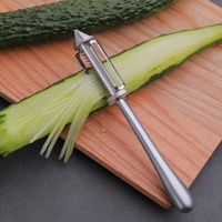 5-in-1 handmatige draaibare metalen schilmes |   Multifunctioneel keukenhulpmiddel voor groenten en fruit, geschikt voor tomaten, aardappelen en appels