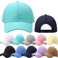 Casquette de baseball personnalisée à dessus rigide perforé au laser, casquette de golf, casquette de pêche en plein air, casquette respirante, imperméable et à séchage rapide