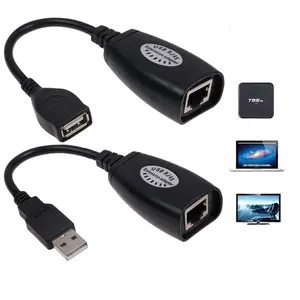 USB 2,0 на CAT5 CAT5e CAT6 RJ45 Ethernet LAN модем USB RJ45 адаптер расширения USB RJ45 преобразователь удлинитель кабеля