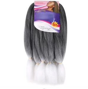 Cheveux synthétiques pré-étirés Yaki pour tresses, 6 paquets/pack, 400 grammes, attaches incluses - Product Image 5