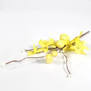 H202266 도매 노란색 야생 꽃 핫 세일 새로운 스타일 크리 에이 티브 부활절 달걀 나무 가지 봄 부활절 장식