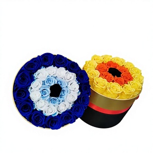 Boîte décorative infinie éternelle, vraies roses immortelles conservées, cadeau de la Saint-Valentin, plantes éternelles sans fin, éternelles et conservées - Product Image 6