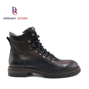 Bottes à lacets en cuir véritable haut de gamme pour hommes - Respirantes, confortables, antidérapantes, confortables toute l'année pour le bureau et la carrière - Product Image 3
