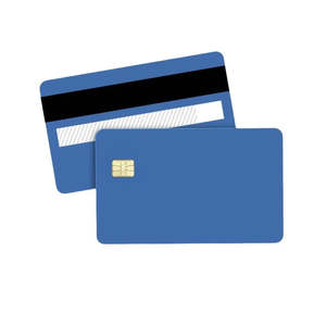 Tarjeta IC inteligente de doble interfaz personalizada PVC IC Smart VISA MASTER Bank THD89 CPU Chip NFC RFID impermeable ISO epoxi Metal PET - Product Image 1